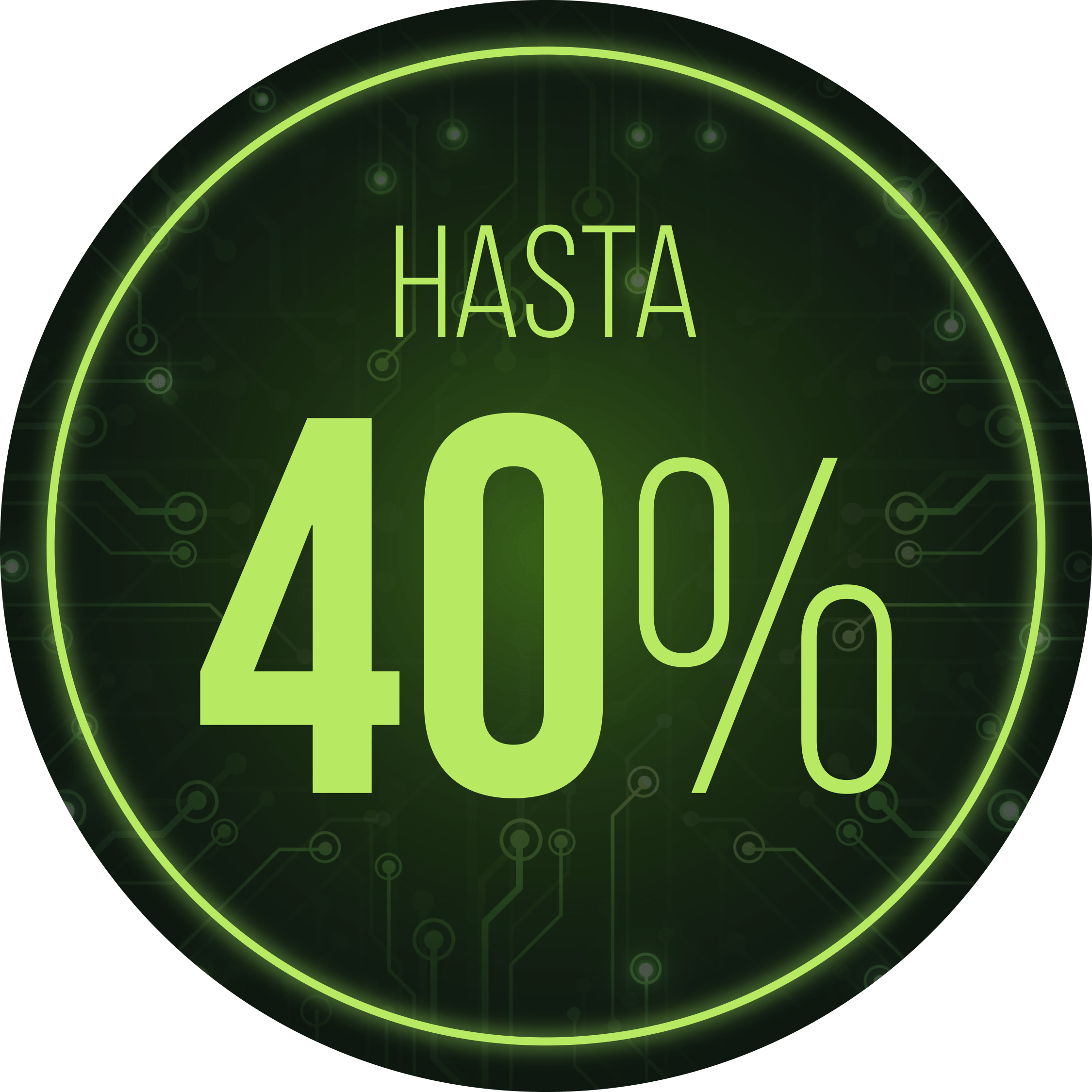 40% de descuento