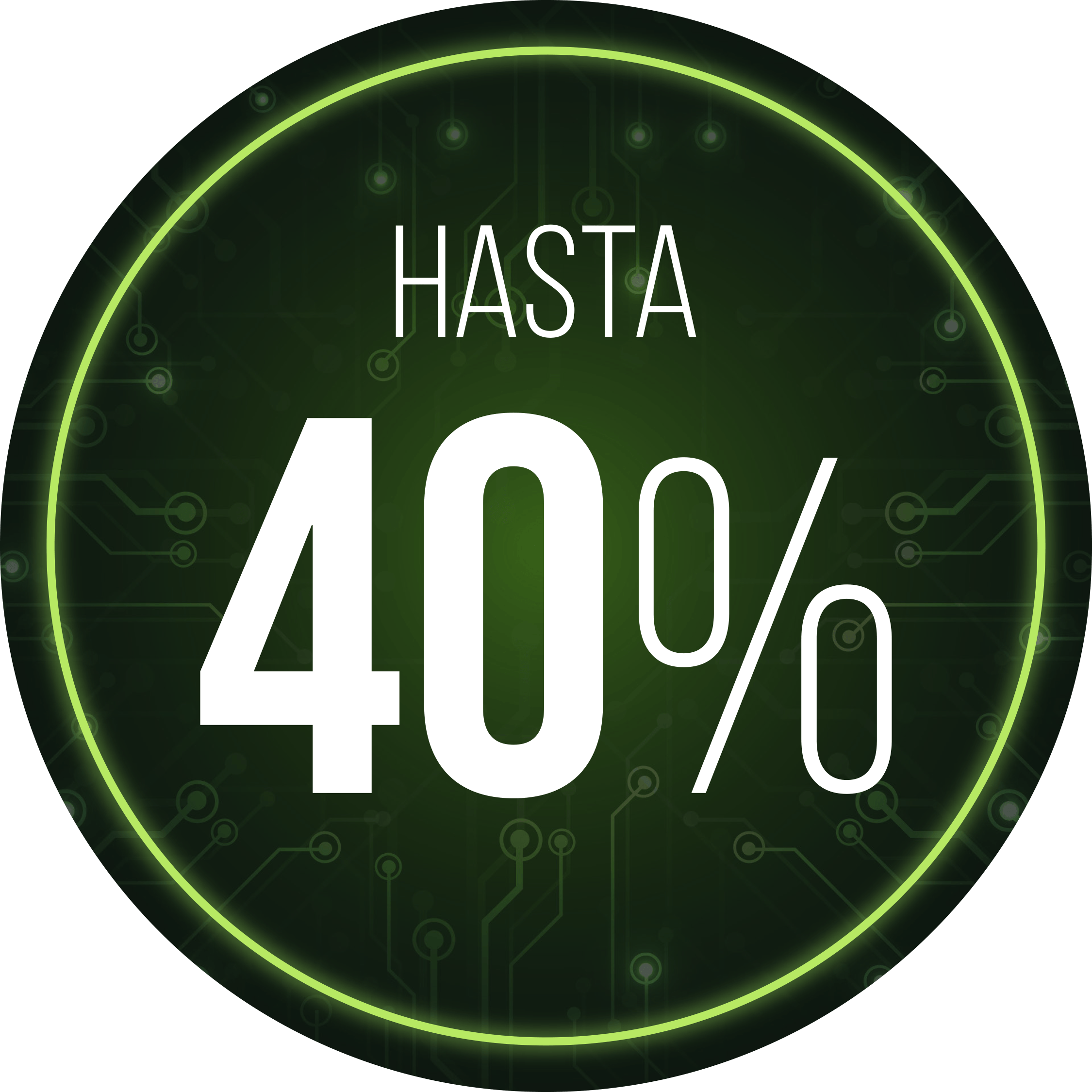 40% de descuento