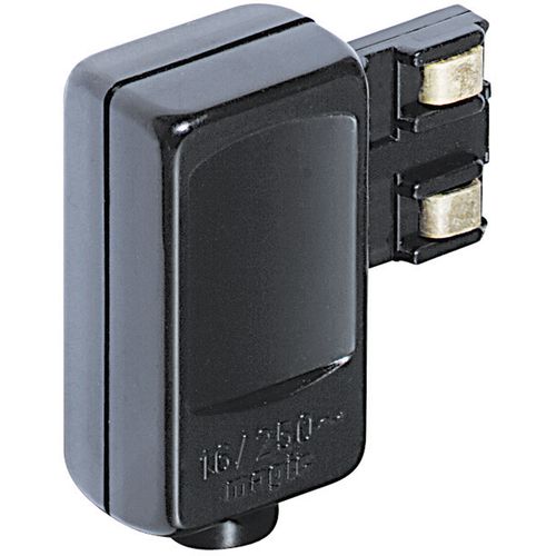 ENCHUFE MACHO VOLANTE 2P+T 16A NEGRO IRREV. 2300NN