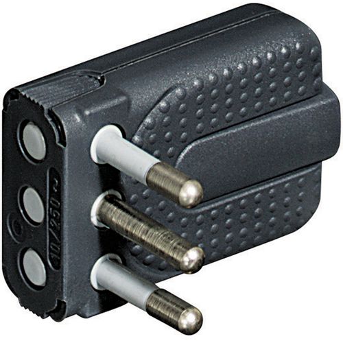 ENCHUFE MACHO VOLANTE 2P+T 10A GRIS CORNER S2465TGE