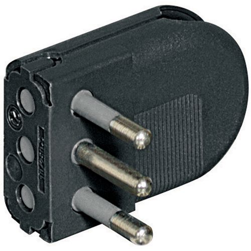 ENCHUFE MACHO VOLANTE 2P+T 10A NEGRO S2495TGE