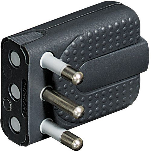 ENCHUFE MACHO VOLANTE 2P+T 16A GRIS CORNER S2466TGE
