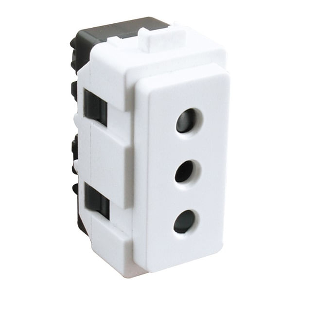 MODULO ENCHUFE 2P+T 10A 250V BLANCO GENESIS