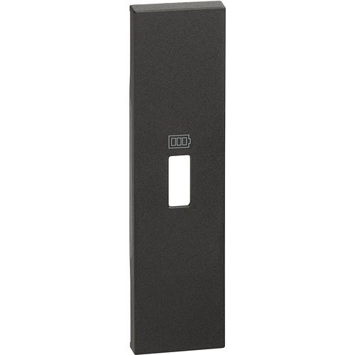 CUBRE TECLA USB 1 MODULO NEGRO KG10C LIVING NOW