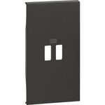 CUBRE-TECLA-USB-2-MODULOS-NEGRO