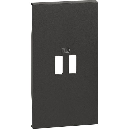 CUBRE TECLA USB 2 MODULOS NEGRO KG12C LIVING NOW