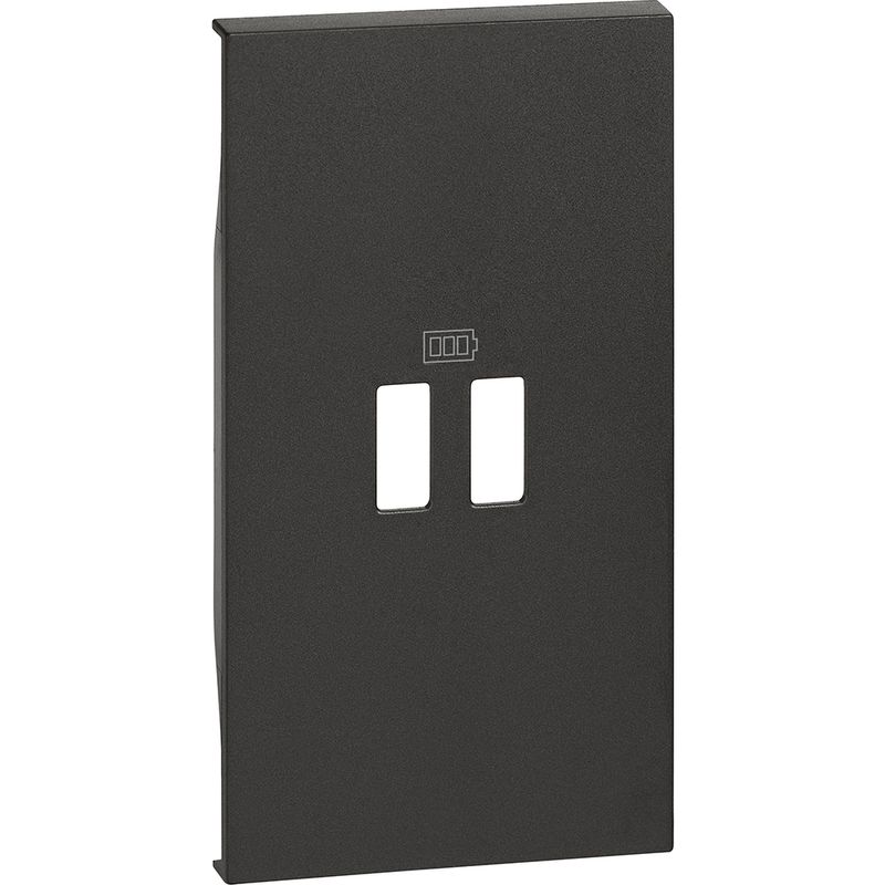 CUBRE-TECLA-USB-2-MODULOS-NEGRO