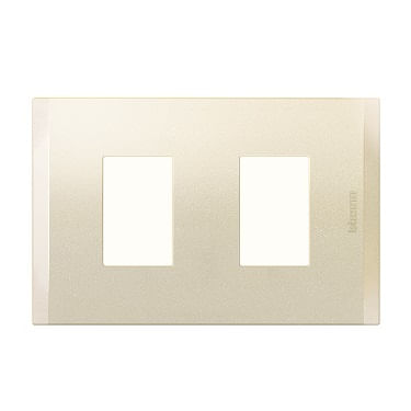PLACA 2 PUESTOS PERLA CON SOPORTE NOBILE AF5S2NA