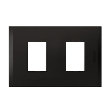 PLACA 2 PUESTOS BLACK CON SOPORTE NOBILE AF5S2NG