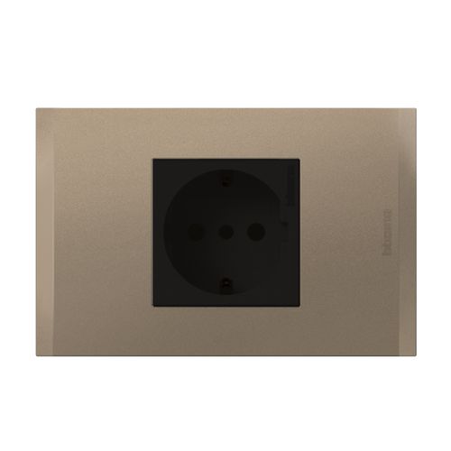ENCHUFE SCHUKO 2P+T 10A 250V (16A) ANTRACITA TERRA NOBILE AF2140EATI