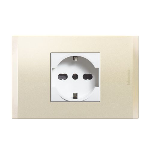 ENCHUFE SCHUKO 2P+T 10A/16A 250V BLANCO PERLA NOBILE AF2150EBNA
