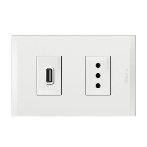 CARGADOR USB A+ ENCHUFE 2P+T 10A 250V BLANCO BLANCO NOBILE AF2270USBEB