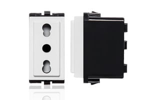 MODULO TOMACORRIENTE BIPASO 10/16A 250V 2P+T S17 BLANCO 173101 SINTHESI