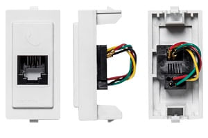 MODULO TOMA TELEFONICA RJ11 S17 BLANCO 174001 SINTHESI