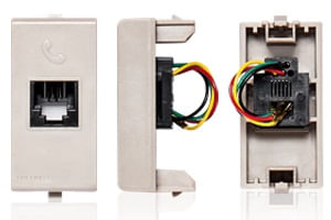MODULO TOMA TELEFONICA RJ11 S22 BEIGE 224002 SINTHESI