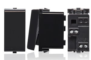 MODULO PULSADOR TIMBRE 16A 250V S22 NOIR 222506 SINTHESI