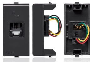 MODULO TOMA TELEFONICA RJ11 S22 NOIR 224006 SINTHESI