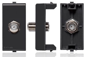 MODULO TOMA COAXIAL TV SAT S22 NOIR 224206 SINTHESI