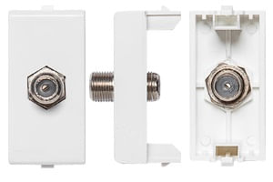 MODULO TOMA COAXIAL TV SAT S22 BLANCO 224201 SINTHESI