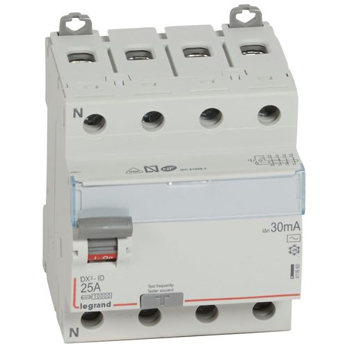 INTERRUPTOR DIFERENCIAL 4P 25A 30MA DX 411660