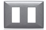 PLACA-2-PUESTOS-SINTHESI-22-ALUMINIO-GRAFITO-C-SOPORTE