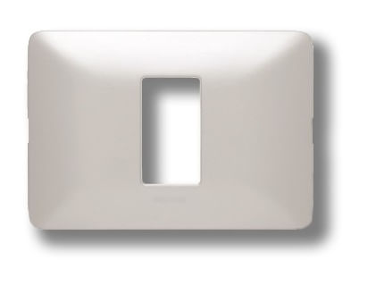 PLACA 1 PUESTO ALUMINIO NATURAL MATIX AM503M1AL