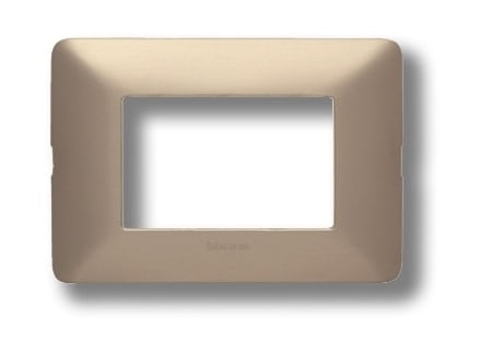 PLACA 3 PUESTOS ALUMINIO CHAMPAGNE MATIX AM503M3CH