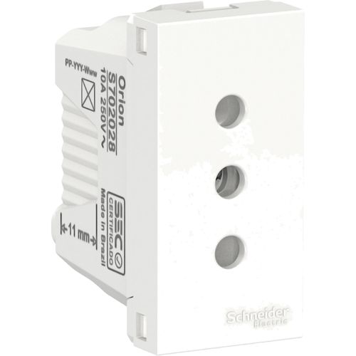 MODULO ENCHUFE 2P+T 10A 250V BLANCO ORION S70202804
