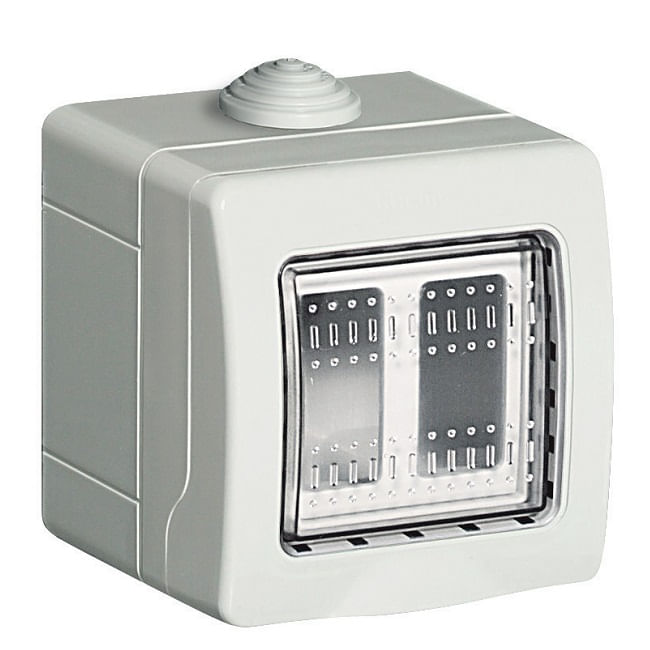 CAJA-2-MODULOS-MAGIC--MATIX-IP55-S-ADAPTADOR-Policarbonato-Blanco