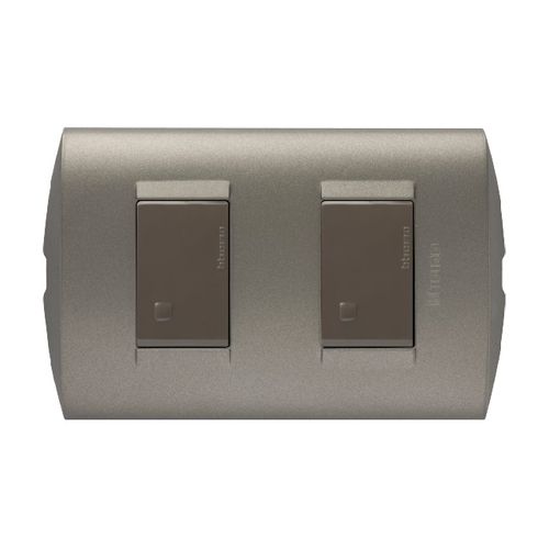 INTERRUPTOR DOBLE 9/15 MINK/TERRA ARMADO AE2200EGTI MODUS STYLE