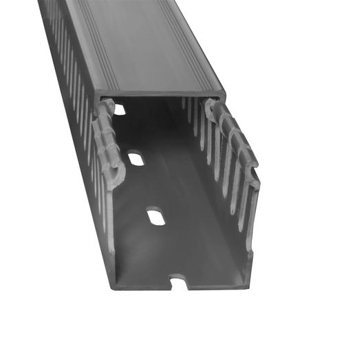 CANALETA RANURADA PVC 40X40MM X TIRA GRIS CROMPTON
