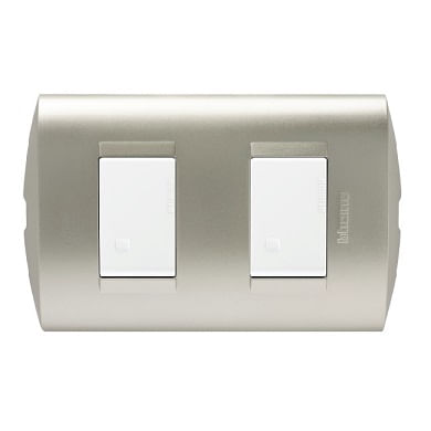 INTERRUPTOR DOBLE 9/15 BLANCO/PERLA ARMADO AE2200EBNA MODUS STYLE