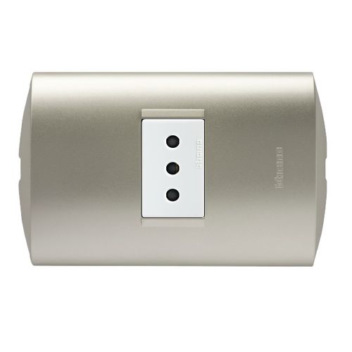 ENCHUFE 2P+T 10A BLANCO/PERLA ARMADO AE2113E1BNA MODUS STYLE