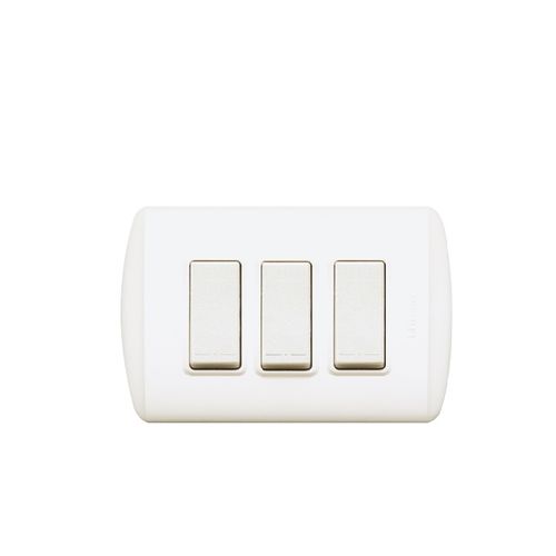 INTERRUPTOR TRIPLE 9/32 10A 250V BLANCO EMB 1300BN MODUS PLUS