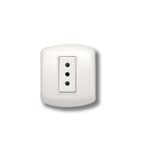 ENCHUFE SOBREPUESTO ARMADO 2P+T10A 250V BLANCO CAL1105BN MODUS PLUS