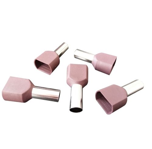 TERMINAL FERRULE DOBLE 2 X 10,0MM CAFE X 100 CROMPTON