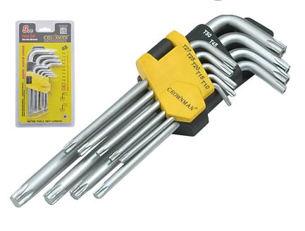 KIT LLAVE ESTRELLA 9 UNIDADES 1.5MM A 10MM 395024