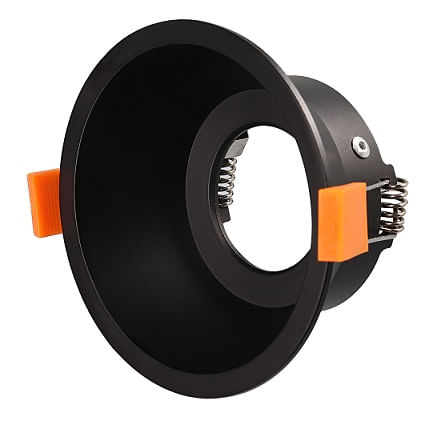 BISEL OPTICA PROFUNDA EVO NEGRO IP20 CON BASE GU10 TECHNOLAMP