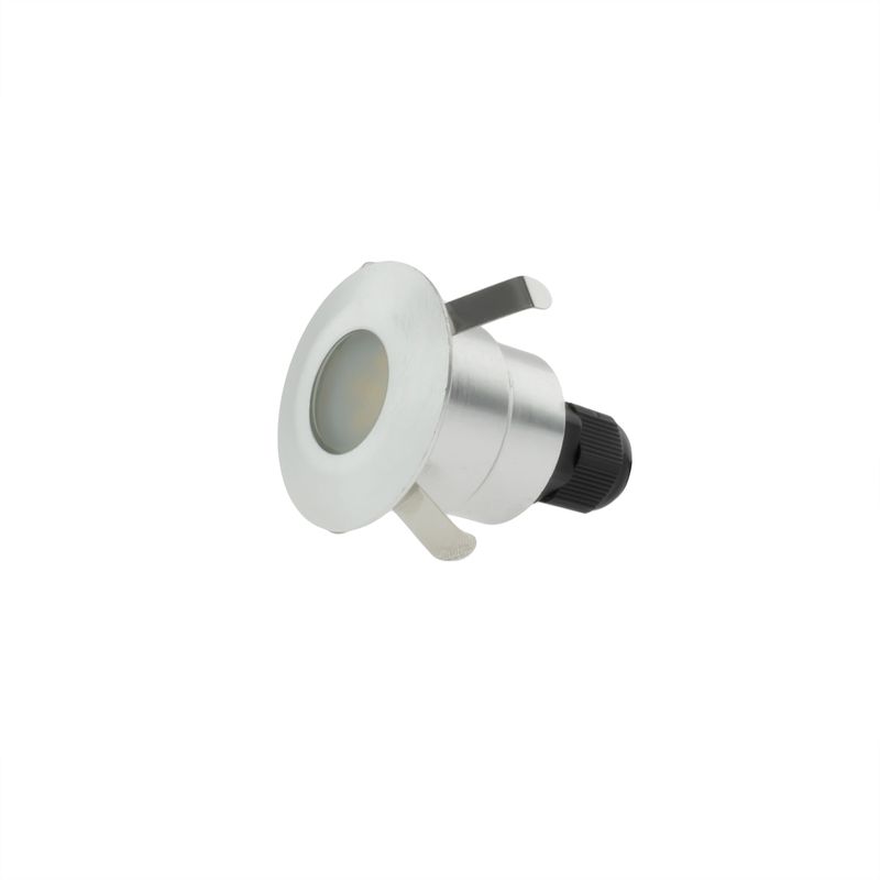 FOCO-LED-EMBUTIDO-MURO-1W-CIRC-3000K-220V-IP65-Aluminio-Gris