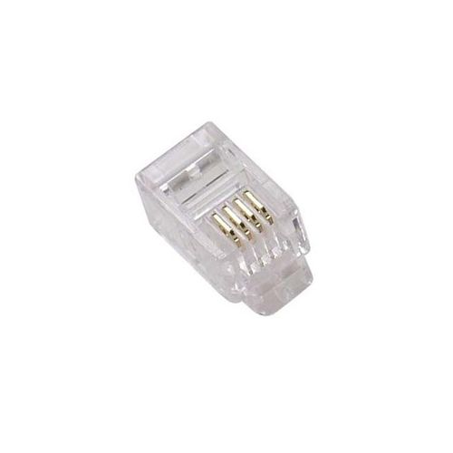 CONECTOR MACHO MODULAR 4 HILOS RJ-11 6P4C CCD