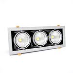 FOCO-LED-PUZZLE-TRIPLE-EMBUTIDO-90W-3000K-ORIENTABLE-Aluminio-Negro