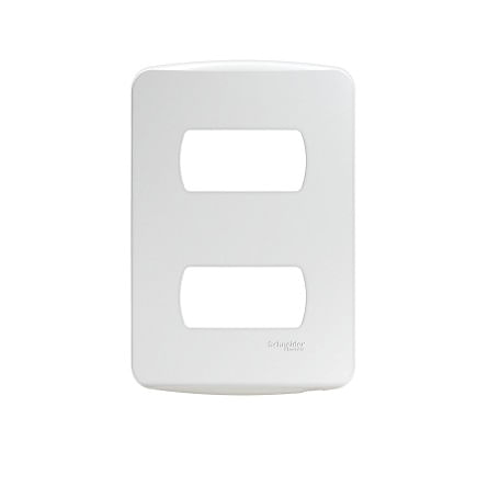 PLACA 2 PUESTOS C/SOPORTE BLANCO MILUZ S3B57220