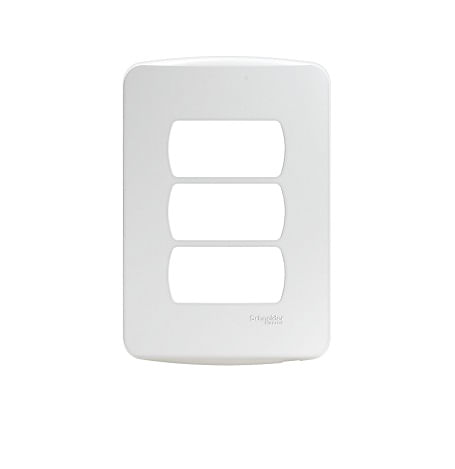 Placa-Miluz-3mod-c-soporte-blanco-ABS-Blanco