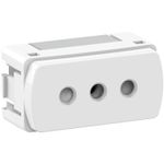 MODULO ENCHUFE 2P+ T 10A  -  BLANCO