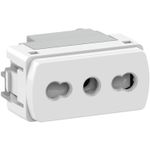 MODULO ENCHUFE BIPASO 2P+T 10/16A - BLANCO