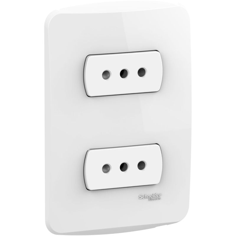 ENCHUFE DOBLE 2P+T 10A - BLANCO ARMADA