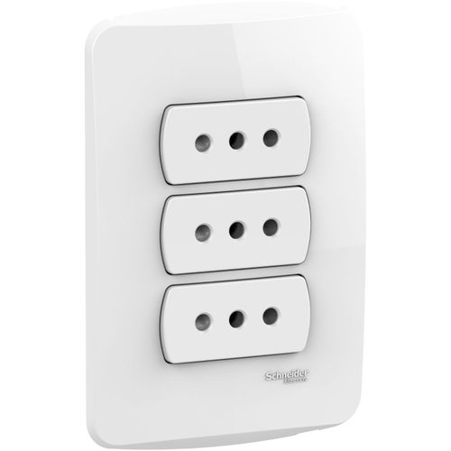 ENCHUFE TRIPLE 2P+T 10A BLANCO ARMADA MILUZ S3B60480