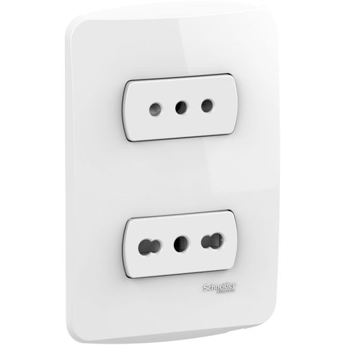 ENCHUFE SIMPLE 10/16A + TOMA 10A BLANCO ARMADA MILUZ S3B60490