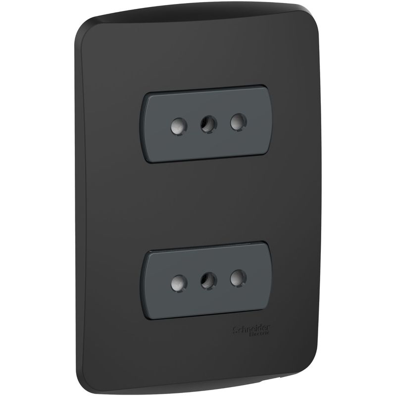 ENCHUFE DOBLE 2P+T 10A - GRAFITO ARMADA