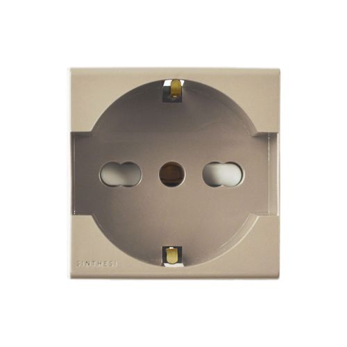 MODULO TOMACORRIENTE SCHUKO 2P+T 10/16A 250V S22 BEIGE 223302 SINTHESI